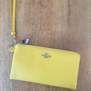 Double Zip Coach Wallet